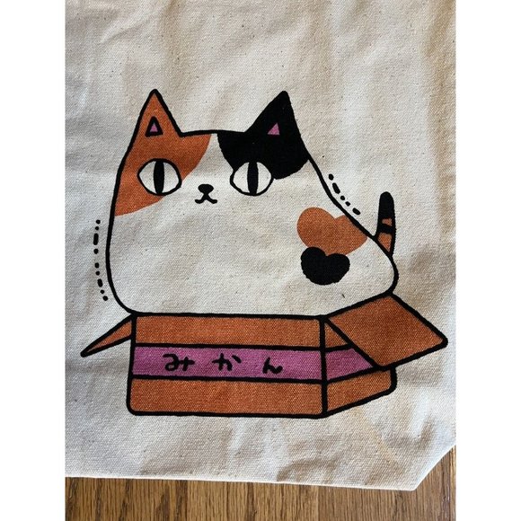 3 Cat Brothers Mike Neko Sankyodai Japan Cotton Fabric Large Tote Bag Pu… - Picture 5 of 10